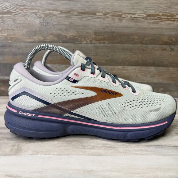 Brooks Shoes - Brooks Ghost 15 Women's Size 8.5 B Blue Pink Running Shoes Sneakers 1203801B492